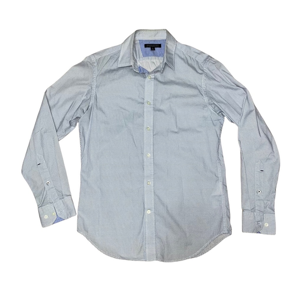 Banana Republic Shirt Mens Small Soft Wash Slim Fit Long Sleeve Blue White.